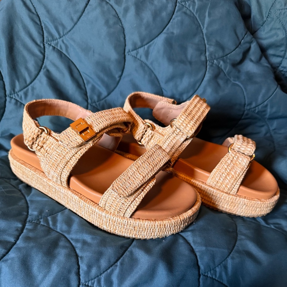 Mia Girl Woven Footbed Sandals